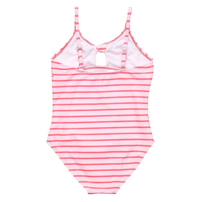 Coral Stripe Sustainable Bow Swimsuit - Snapper Rock