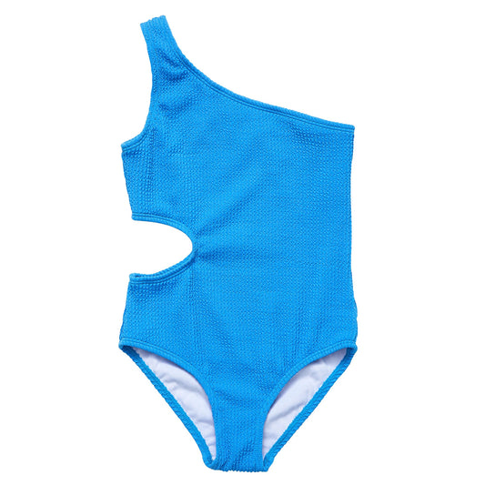 Marine Blue One Shoulder Swimsuit - Snapper Rock