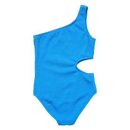 Marine Blue One Shoulder Swimsuit - Snapper Rock