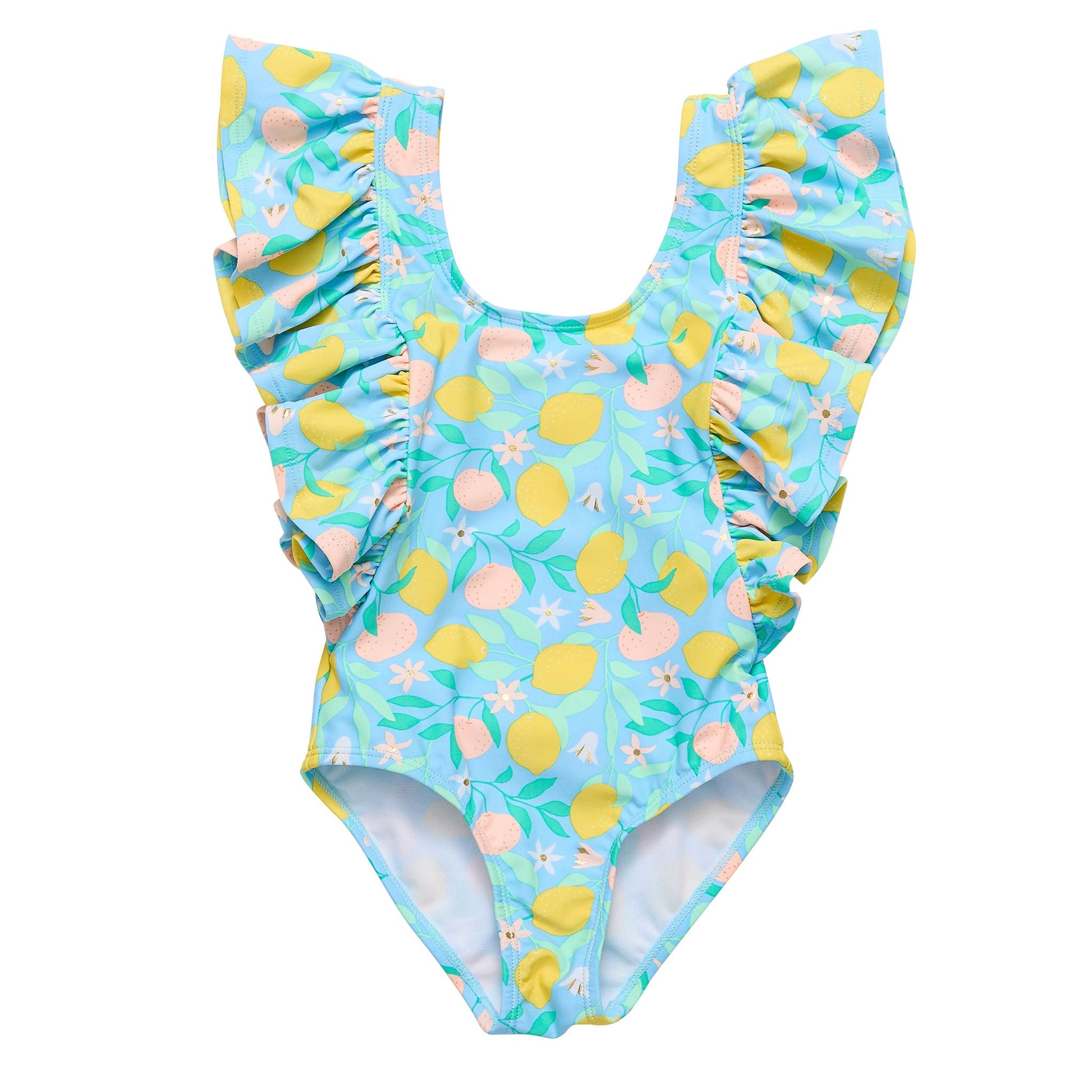 Lemon Drops Wide Frill Swimsuit - Snapper Rock