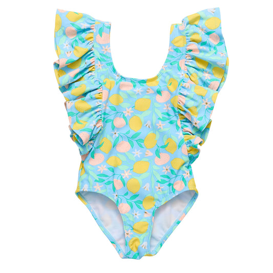Lemon Drops Wide Frill Swimsuit - Snapper Rock