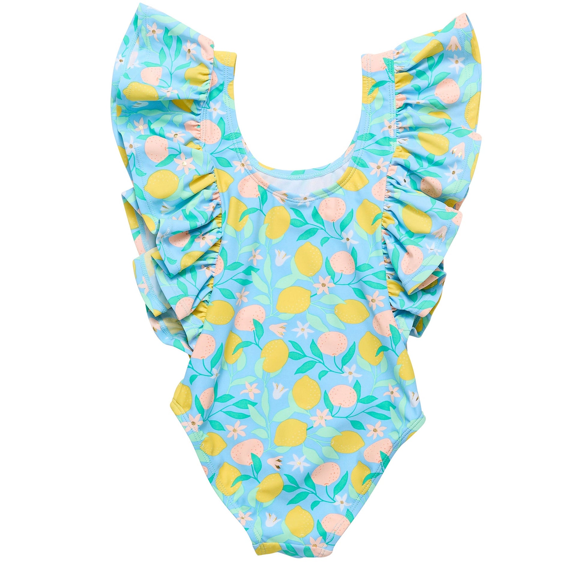 Lemon Drops Wide Frill Swimsuit - Snapper Rock