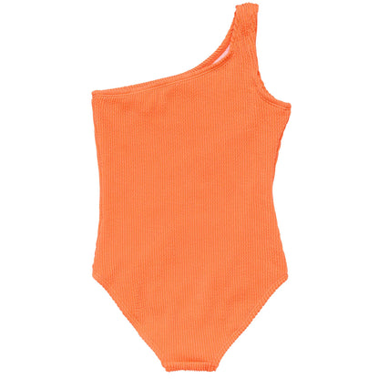 Tangerine One Shoulder Swimsuit - Snapper Rock