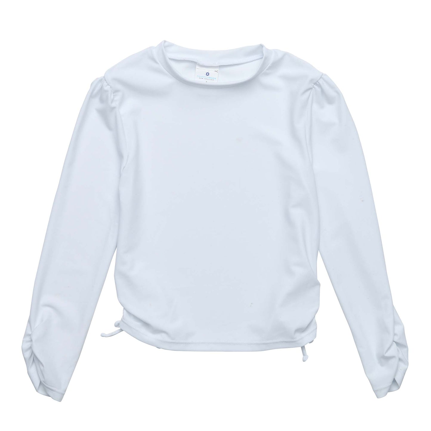 White Rouched LS Rash Top - Snapper Rock