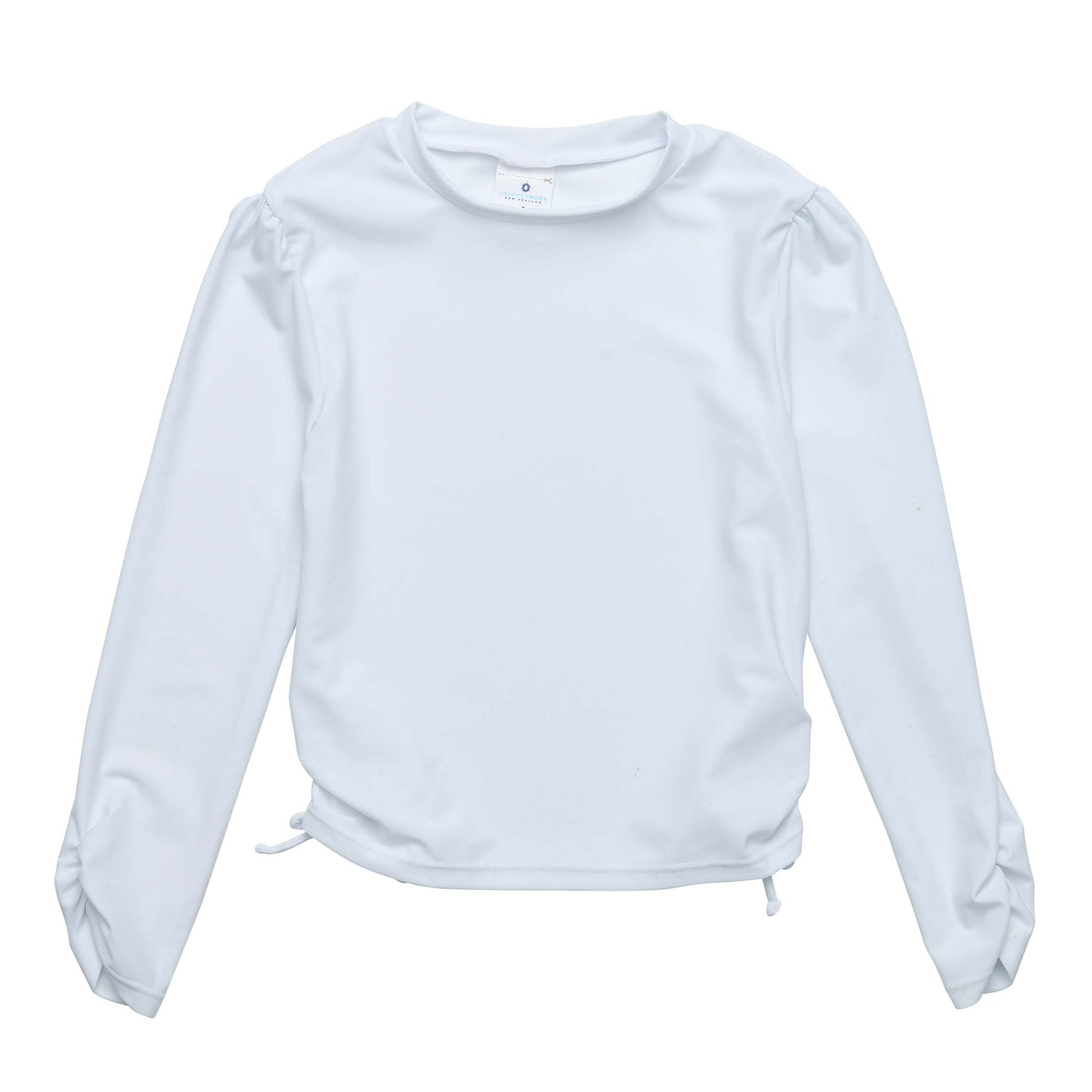 White Rouched LS Rash Top - Snapper Rock