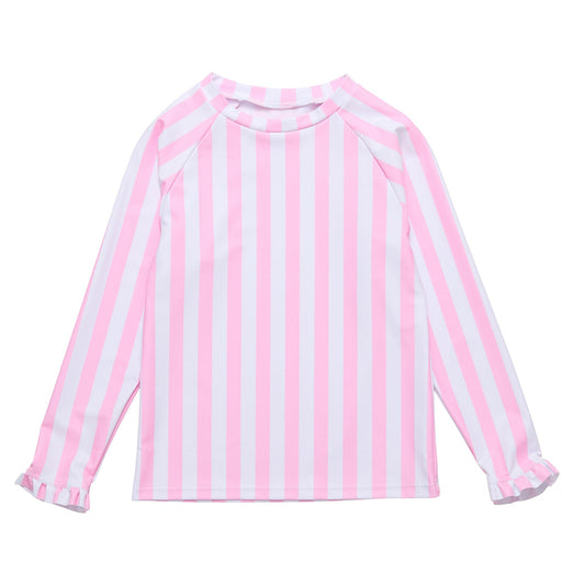 Pink Stripe LS Rash Top - Snapper Rock