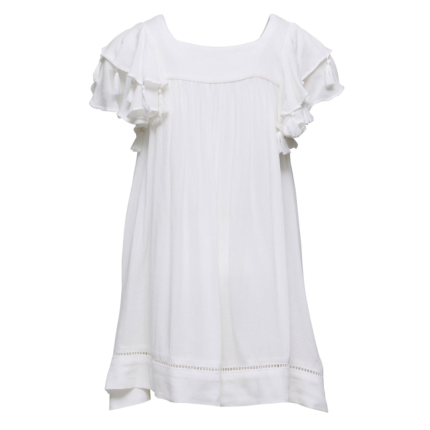 White Tassel Time Beach Dress - Snapper Rock