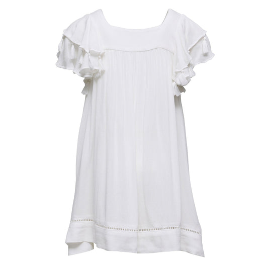 White Tassel Time Beach Dress - Snapper Rock