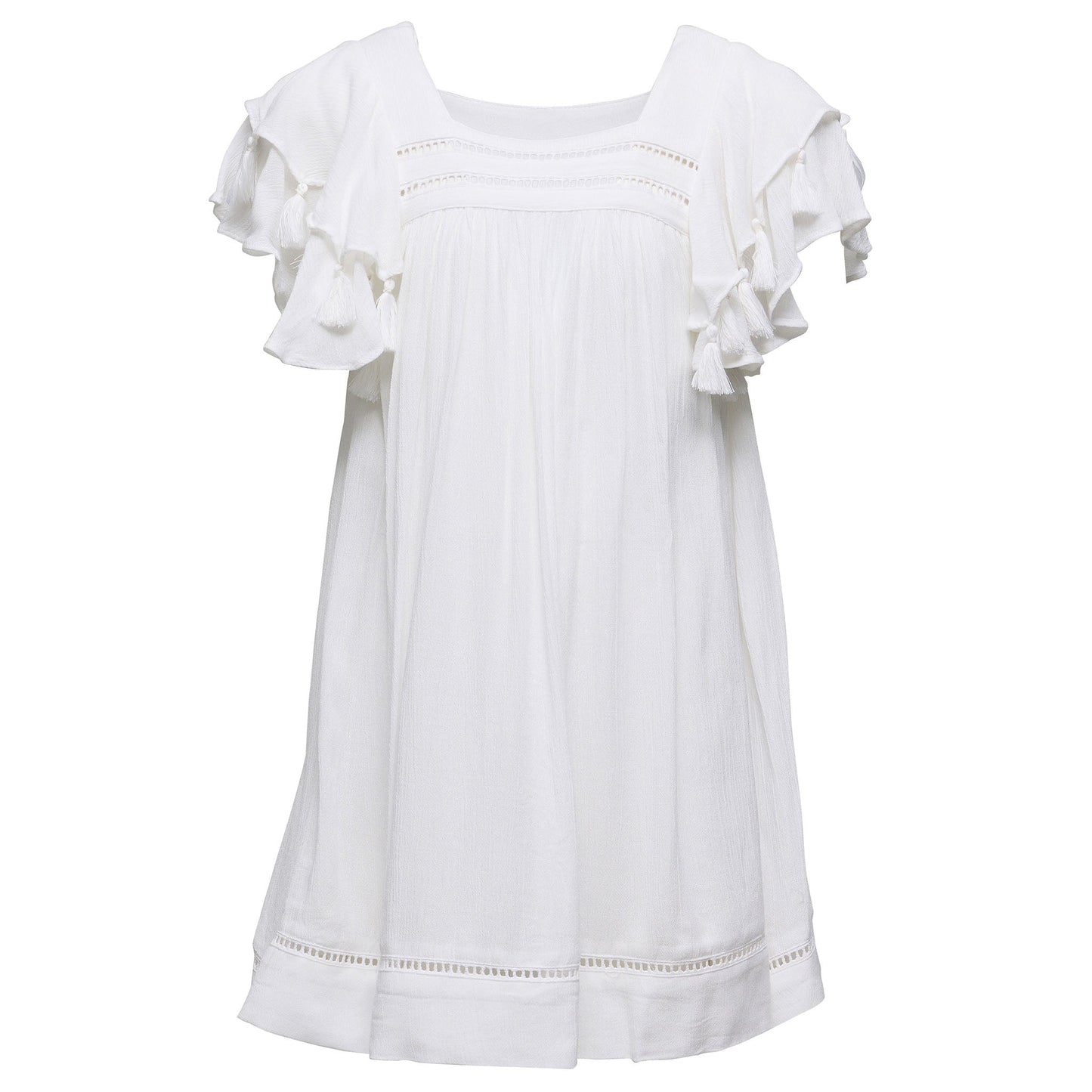 White Tassel Time Beach Dress - Snapper Rock