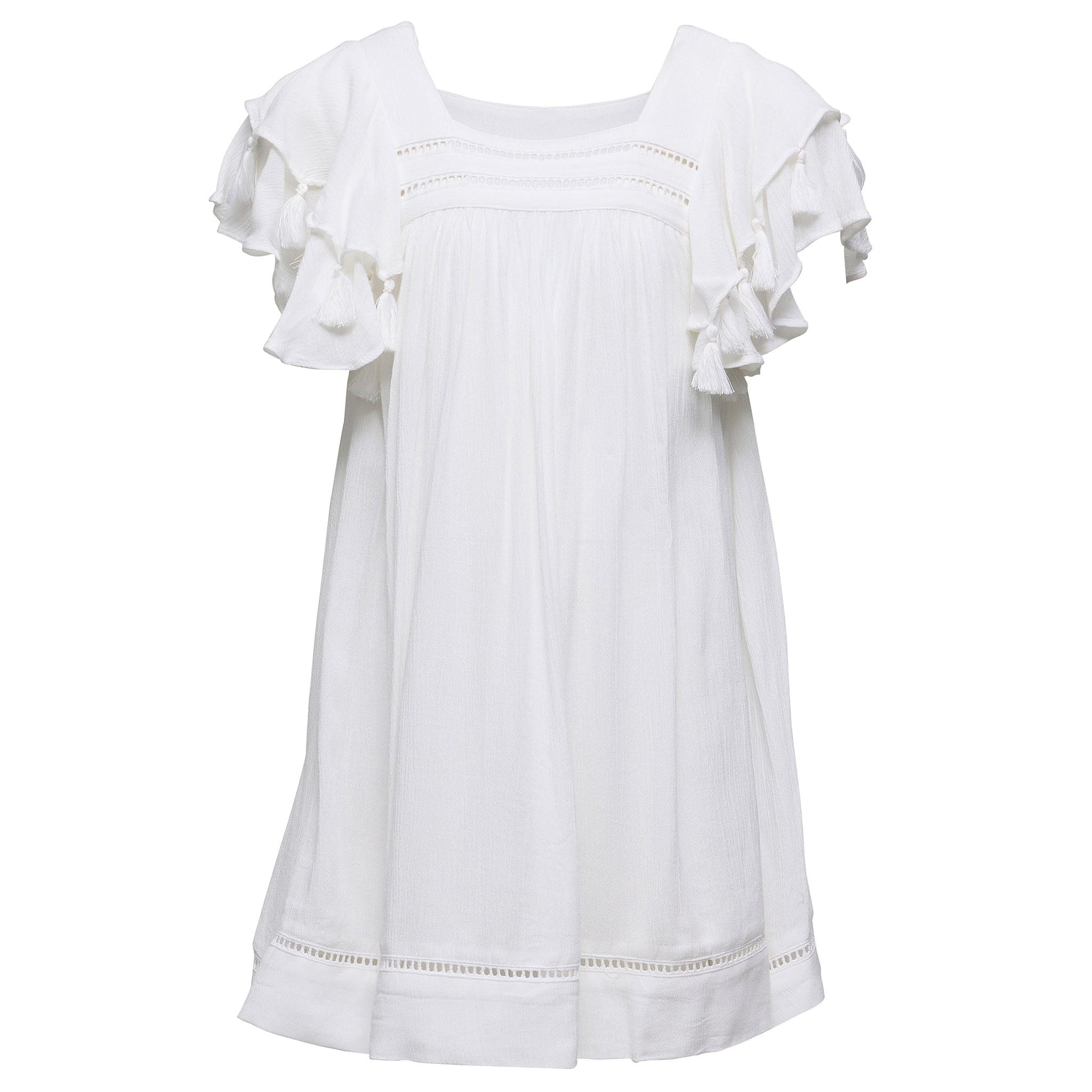 White Tassel Time Beach Dress - Snapper Rock