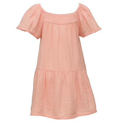 Peach Flutter Sleeve Beach Dress - Snapper Rock