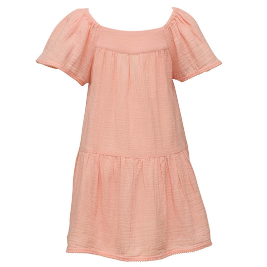 Peach Flutter Sleeve Beach Dress - Snapper Rock