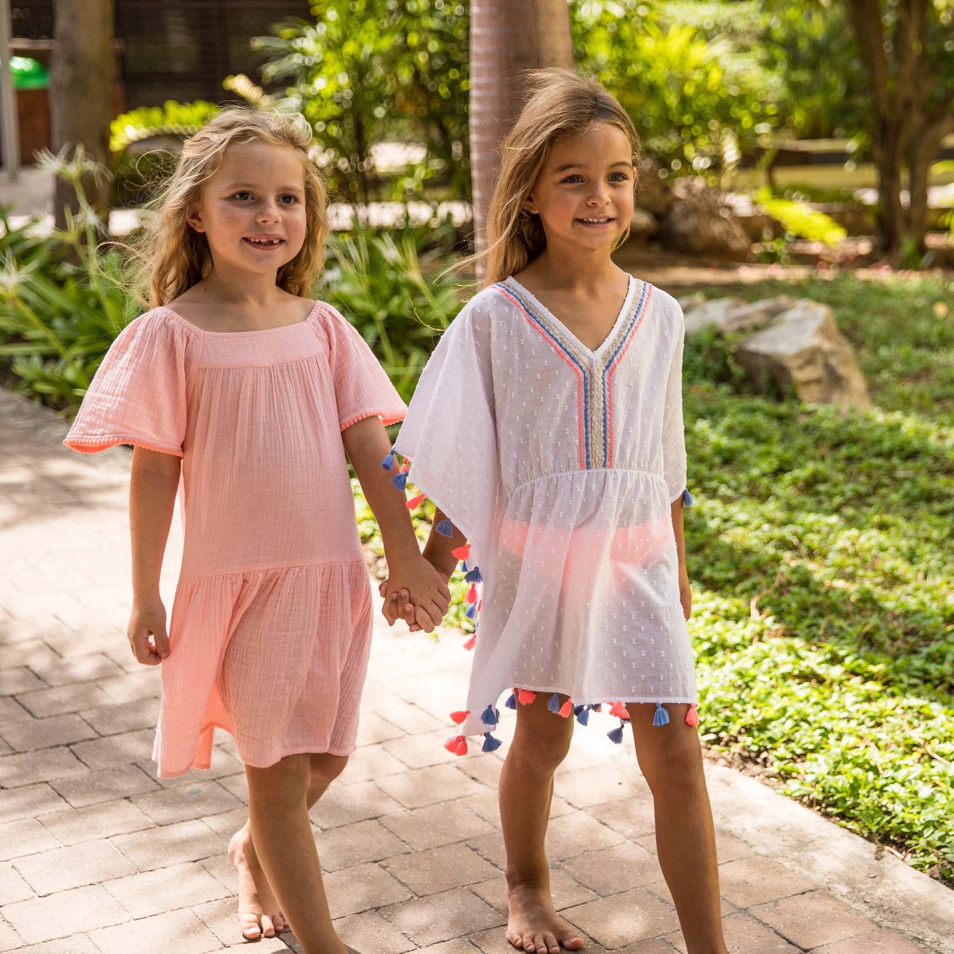 Peach Flutter Sleeve Beach Dress - Snapper Rock