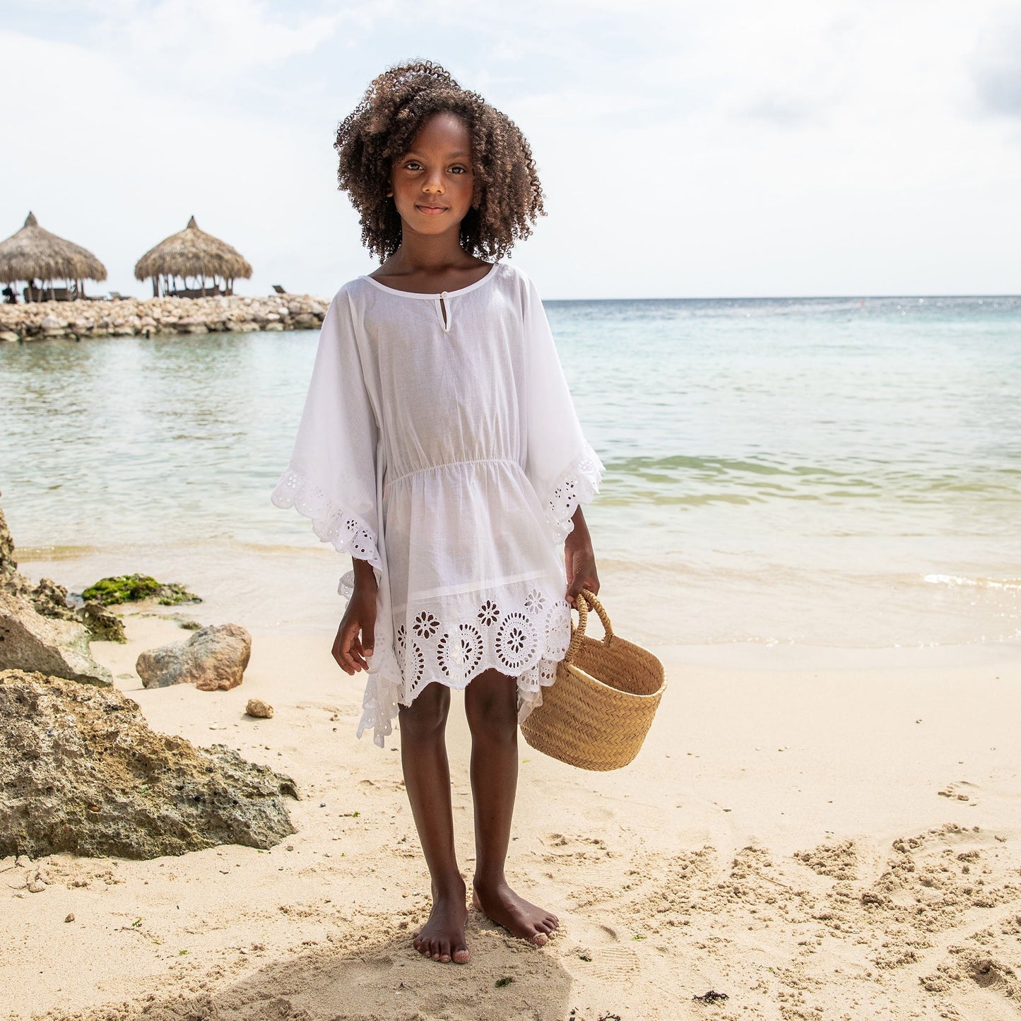 Cesci White Eyelet Cover Up - Snapper Rock