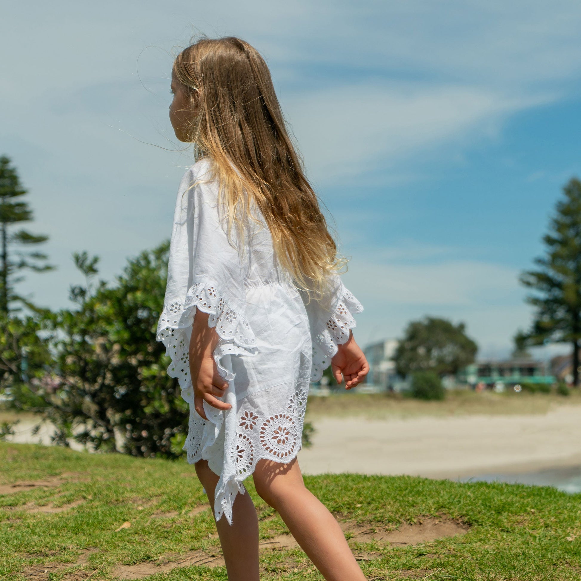 Cesci White Eyelet Cover Up - Snapper Rock
