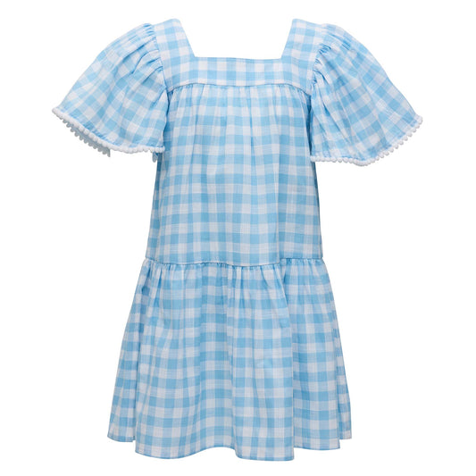 Cornflower Gingham Beach Dress - Snapper Rock