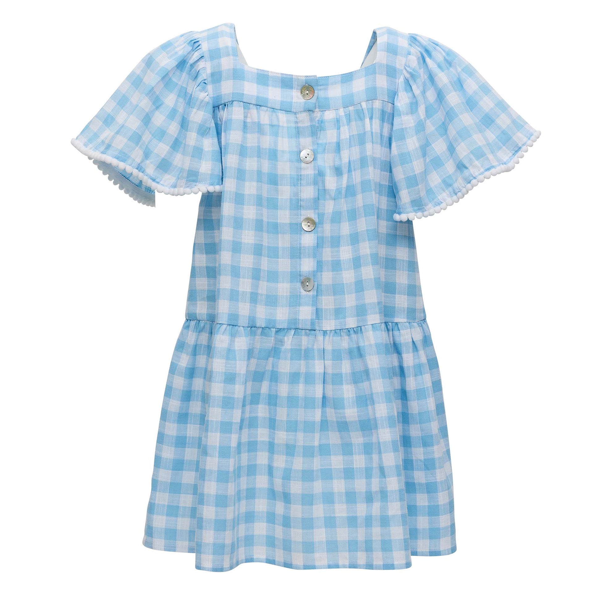 Cornflower Gingham Beach Dress - Snapper Rock