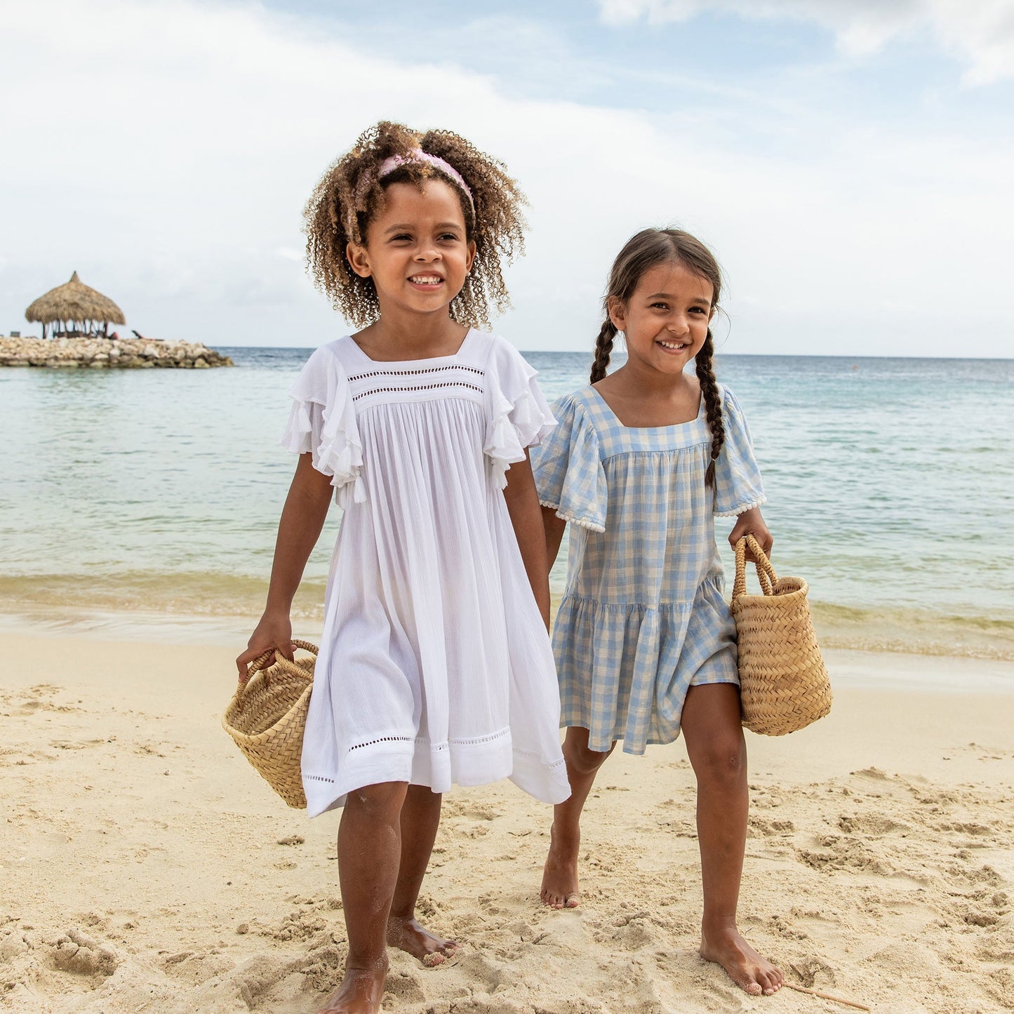 Cornflower Gingham Beach Dress - Snapper Rock