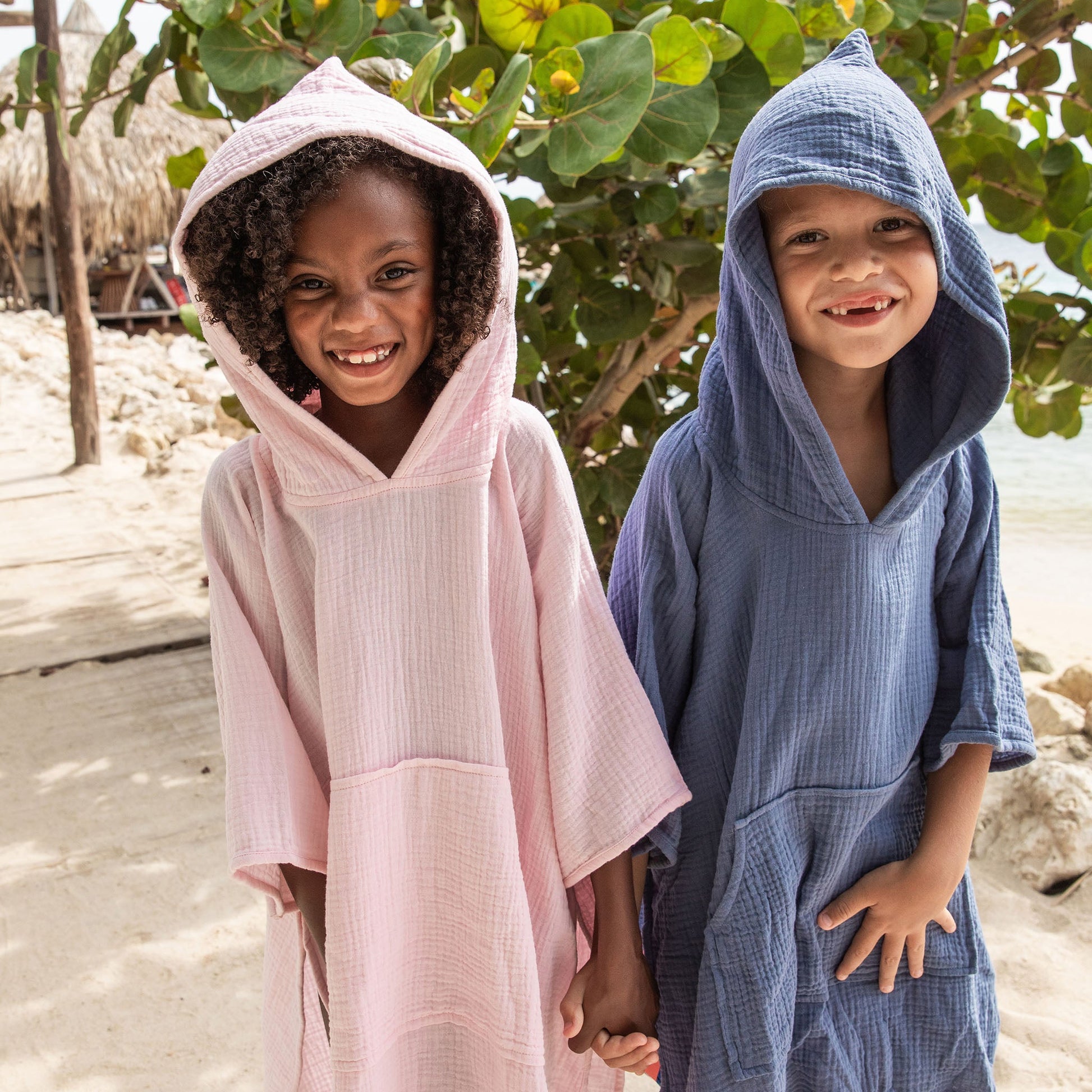 Denim Blue Beach Poncho - Snapper Rock