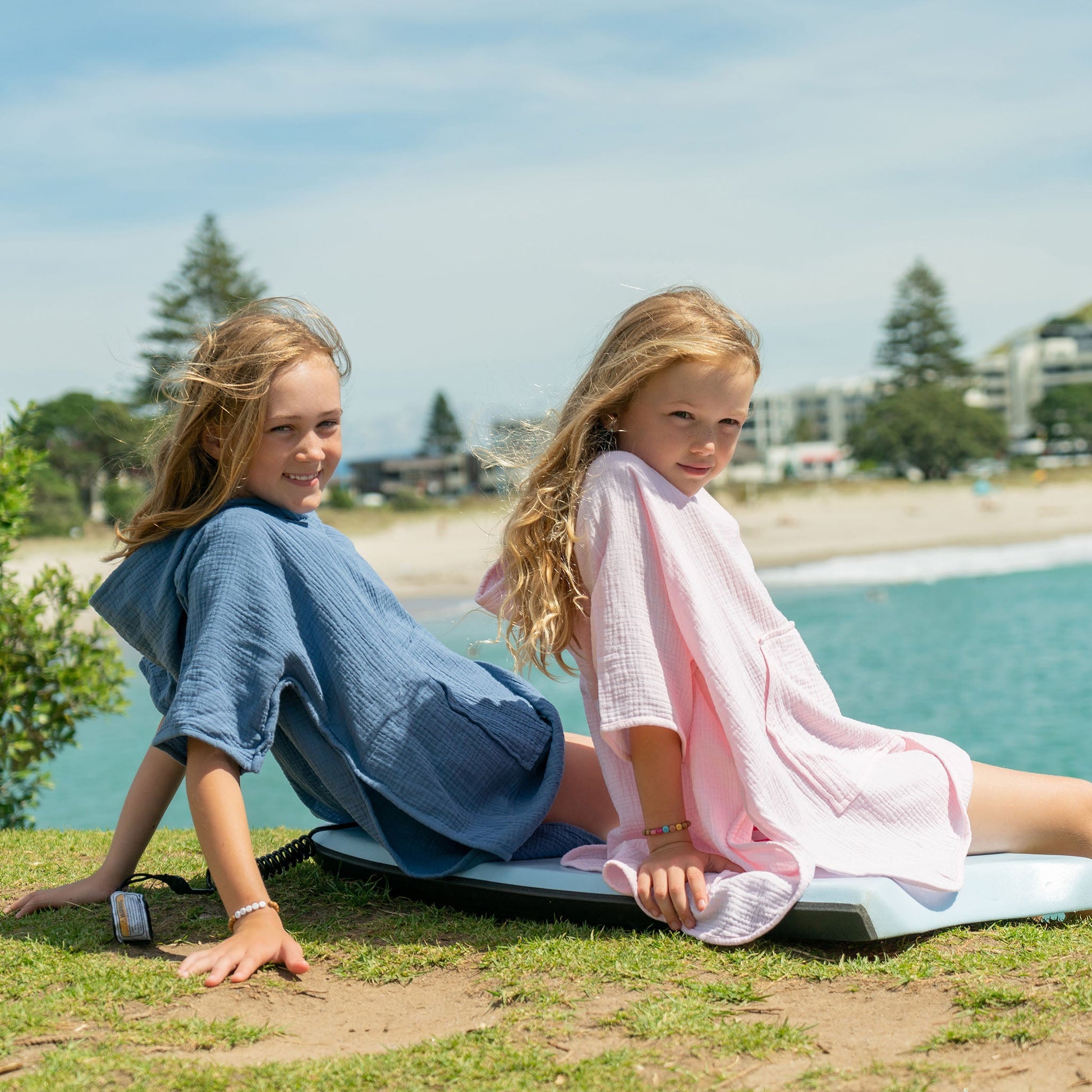 Denim Blue Beach Poncho - Snapper Rock