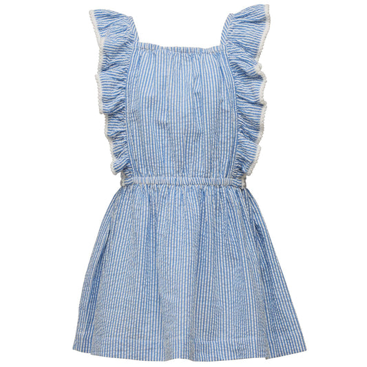 Cornflower Frilled Beach Dress - Snapper Rock