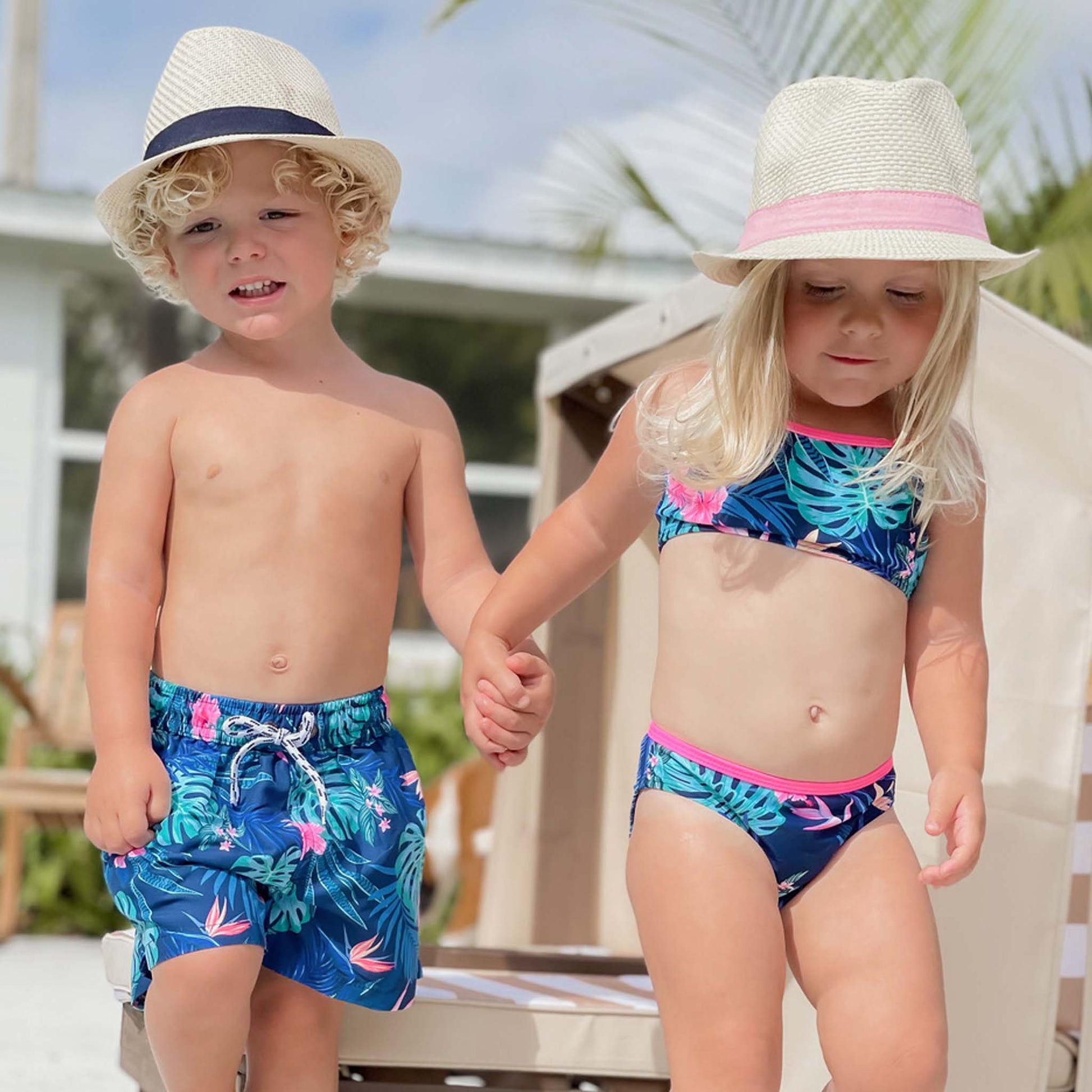 Navy Trim Fedora - Snapper Rock