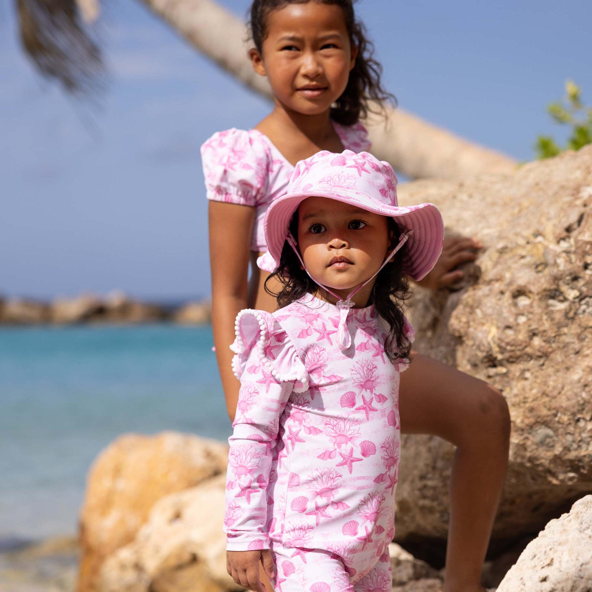 Pink Lagoon LS Sunsuit - Snapper Rock