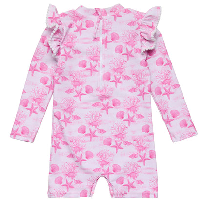 Pink Lagoon LS Sunsuit - Snapper Rock