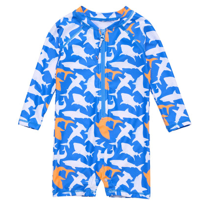 Shark Squad LS Sunsuit - Snapper Rock