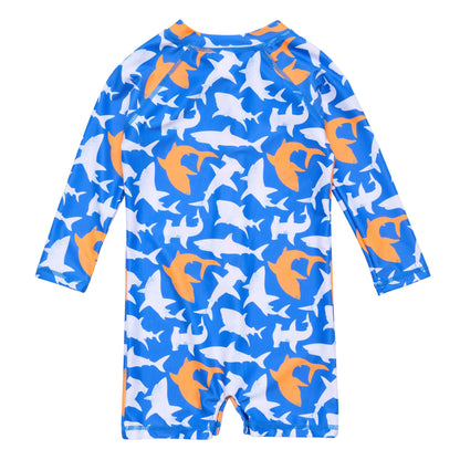 Shark Squad LS Sunsuit - Snapper Rock