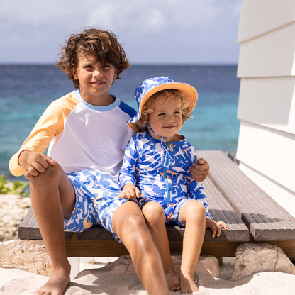 Shark Squad LS Sunsuit - Snapper Rock