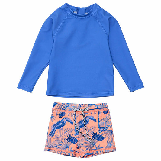 Tropicana Vacay Sustainable LS Set - Snapper Rock