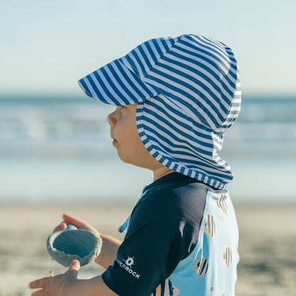 Denim Stripe Floating Flap Hat - Snapper Rock
