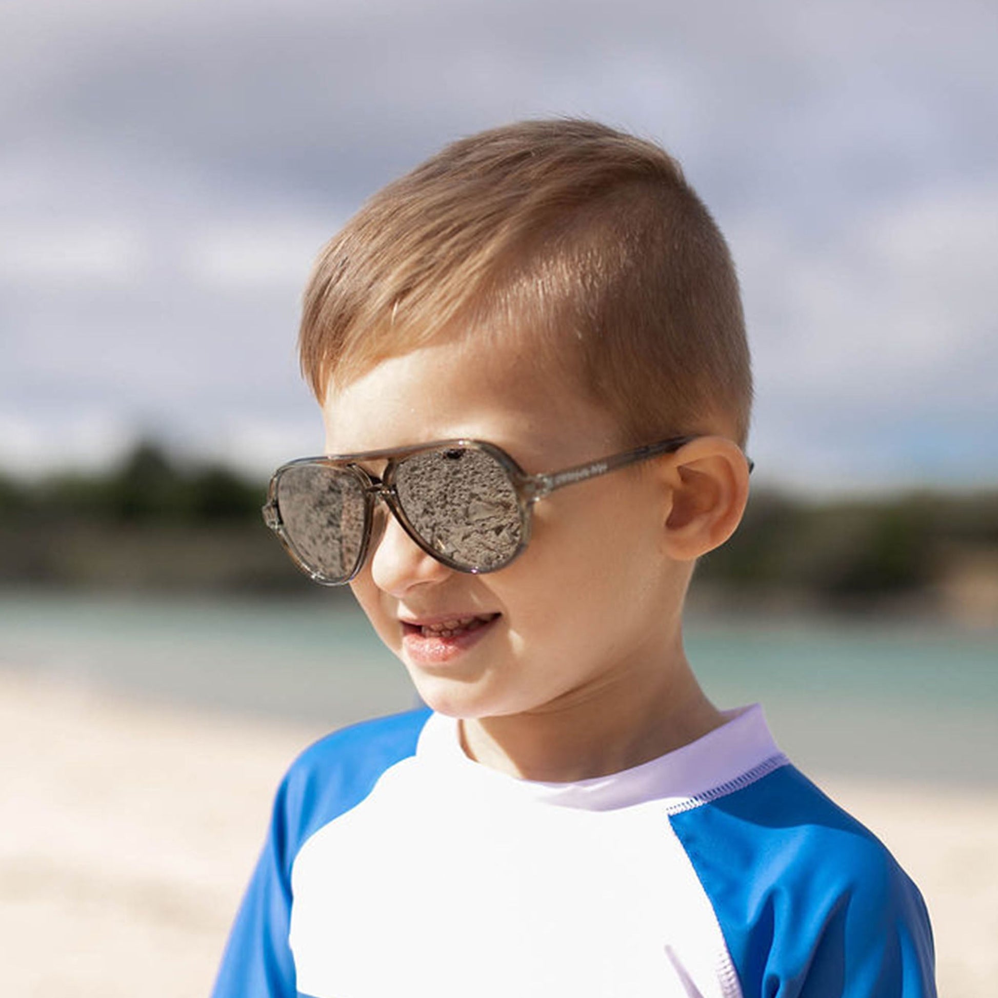 Stanley Crystal Grey Aviator Sunglasses - Snapper Rock