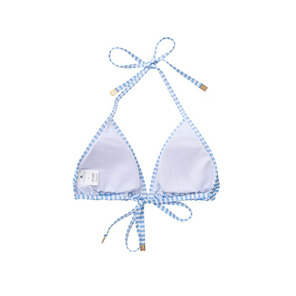 Ladies Powder Blue Stripe Bikini Top - Snapper Rock