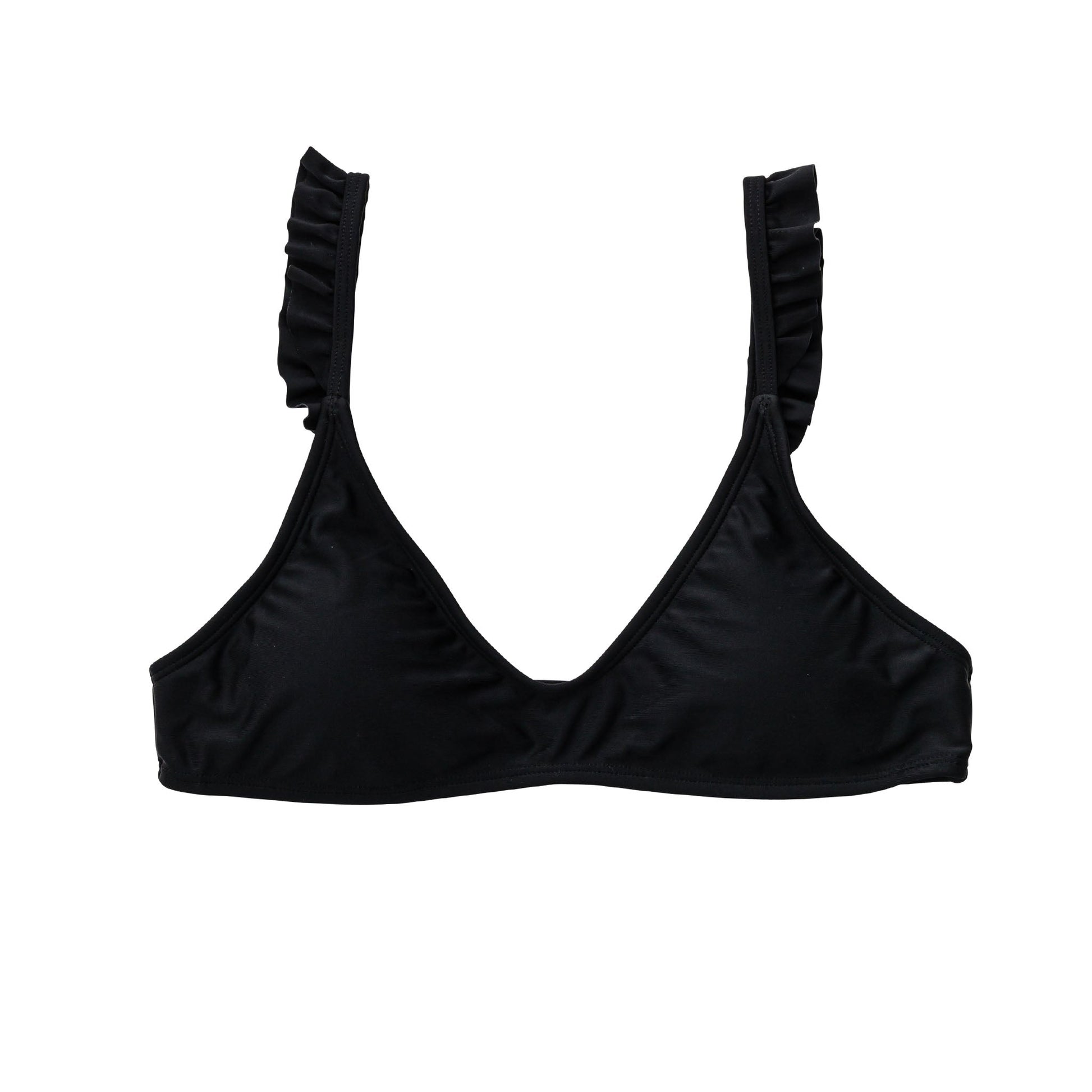 Ladies Sustainable Black Bikini Top - Snapper Rock