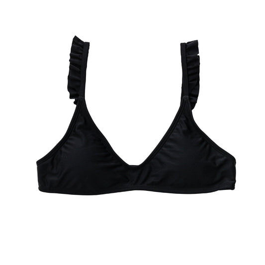 Ladies Sustainable Black Bikini Top - Snapper Rock