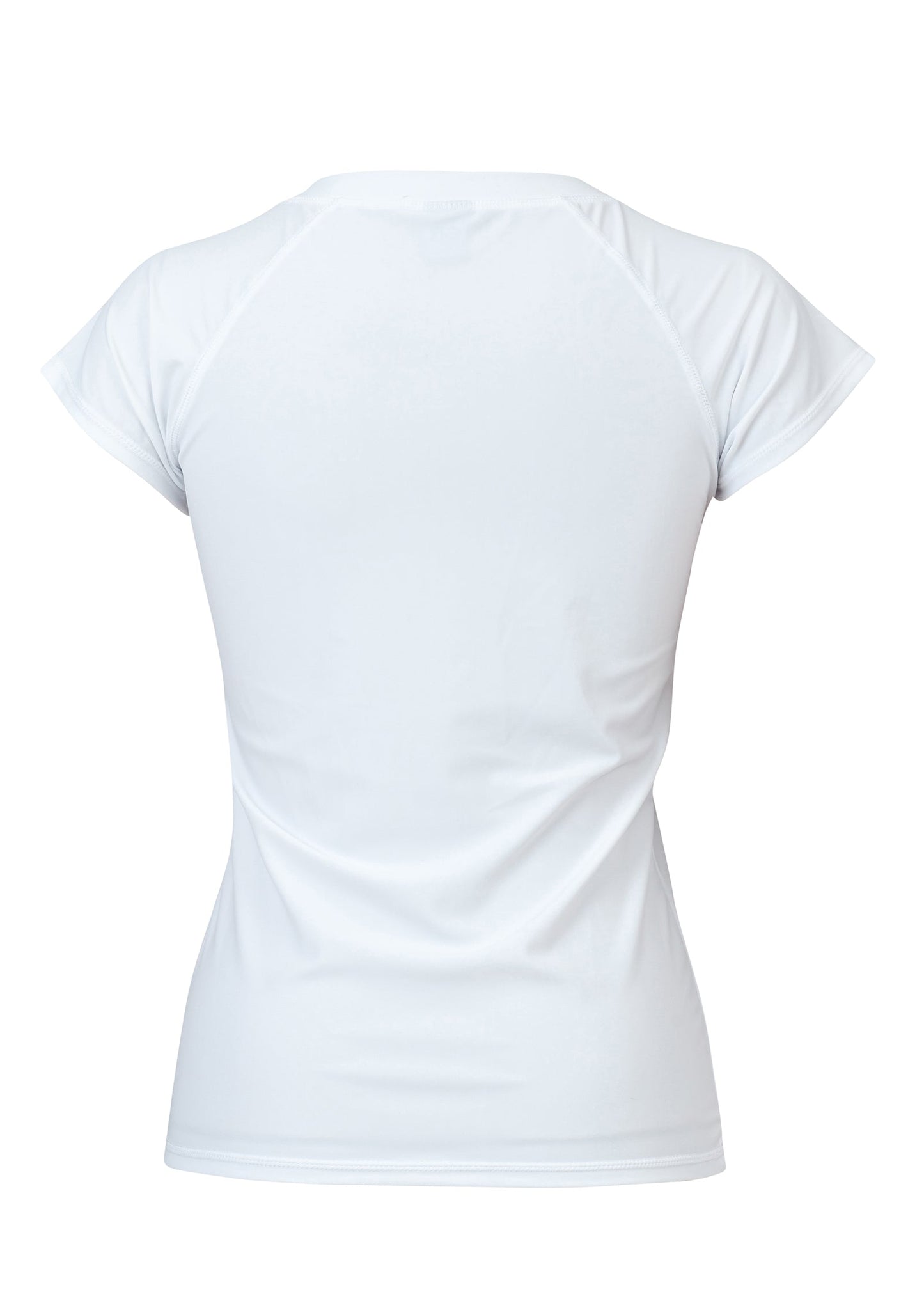 Womens White 1/2 Zip SS Rash Top - Snapper Rock
