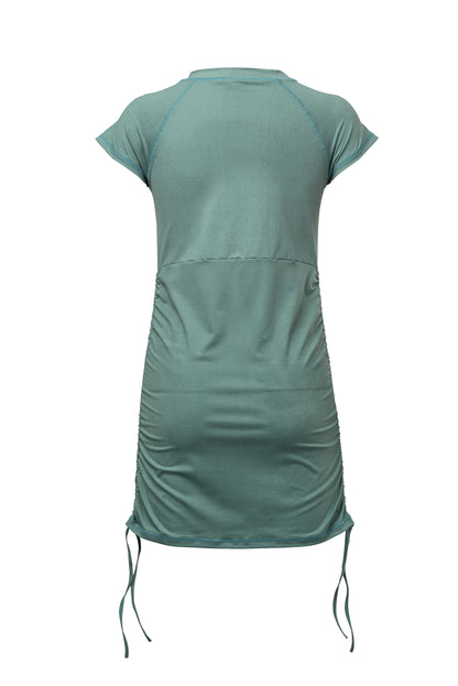 Ladies Sage Ruched SS Swim Dress - FINAL SALE - Snapper Rock