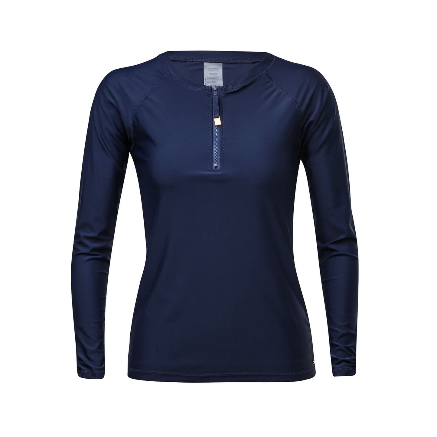 Ladies Navy 1/2 Zip LS Rash Top - Snapper Rock