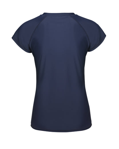 Womens Capri Short Sleeve Rash Top - Snapper Rock