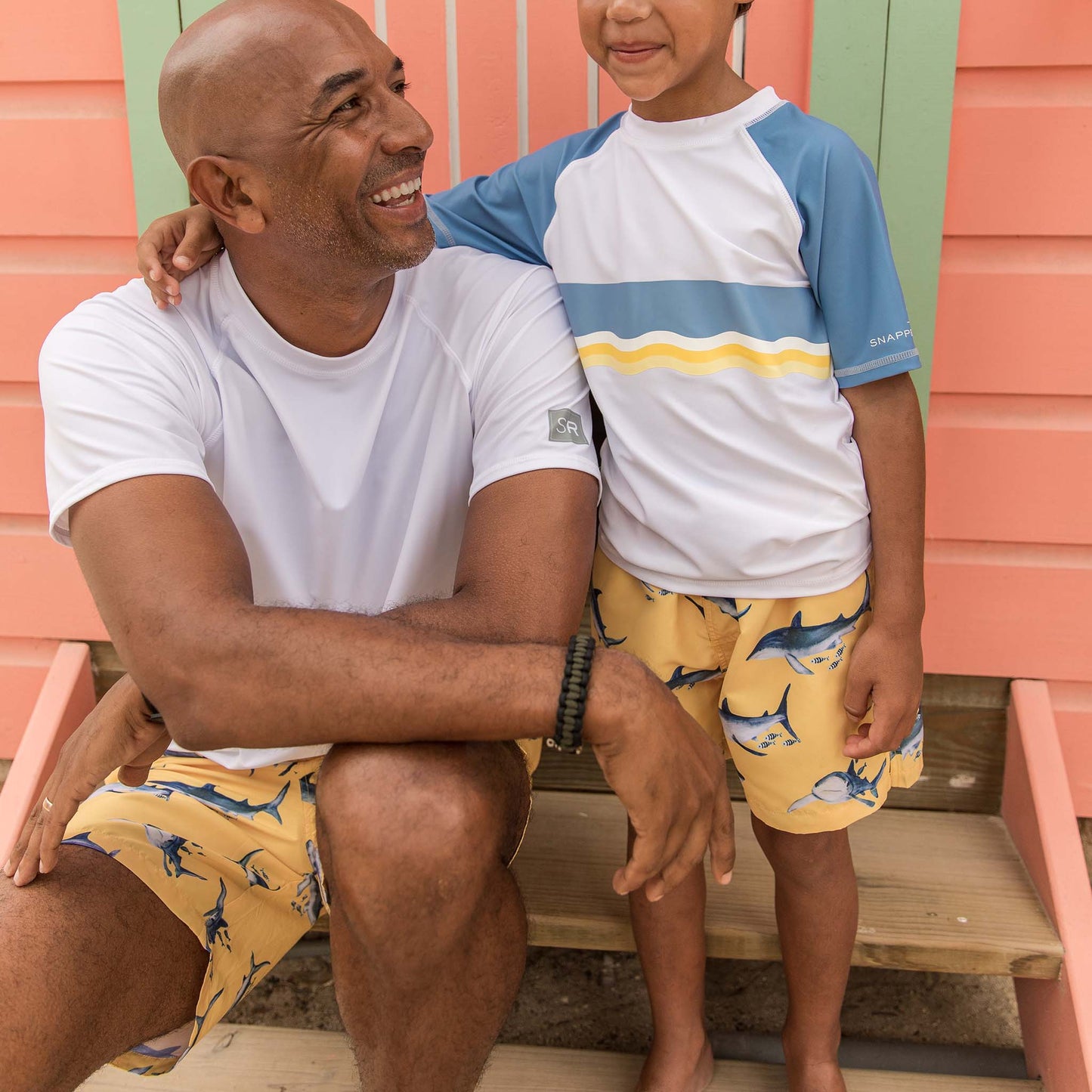 Men's Sustainable White Short Sleeve Rash Top - Snapper Rock
