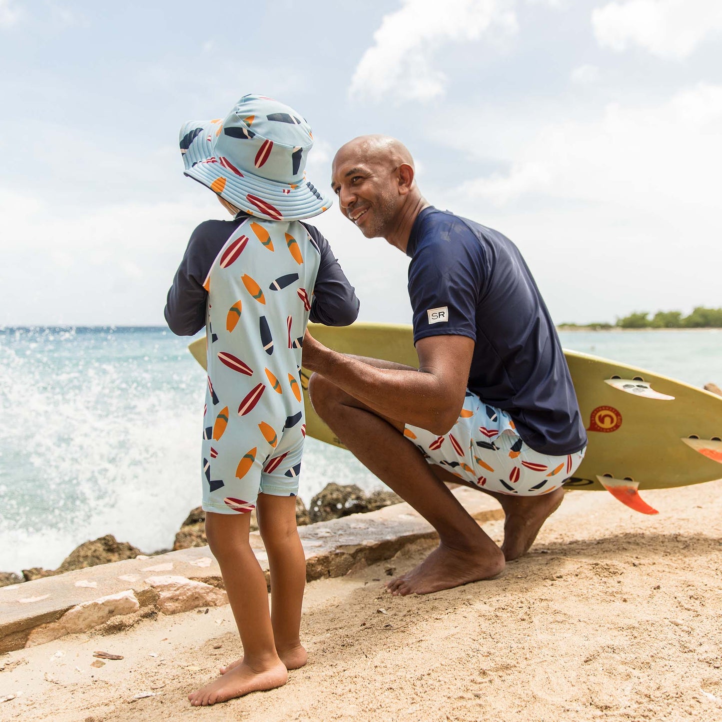 Men's Sustainable Navy Short Sleeve Rash Top - Snapper Rock