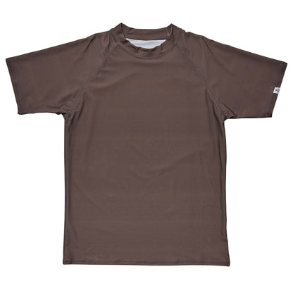 Mens Chocolate Sustainable SS Rash Top - Snapper Rock