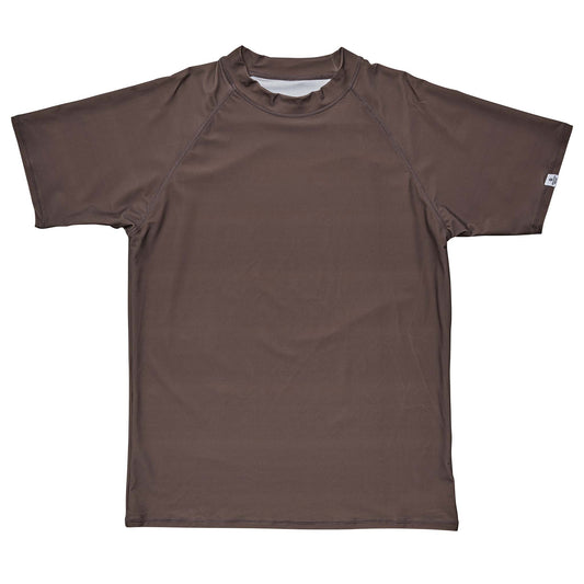 Mens Chocolate Sustainable SS Rash Top - Snapper Rock