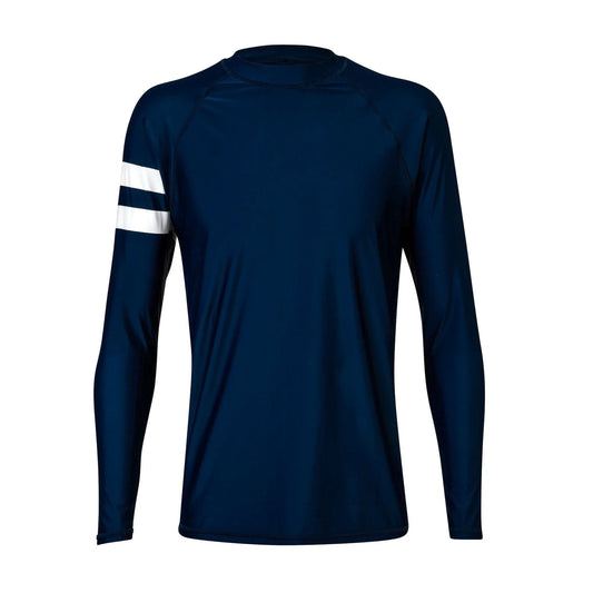Men's Sustainable Navy Long Sleeve Rash Top - Snapper Rock
