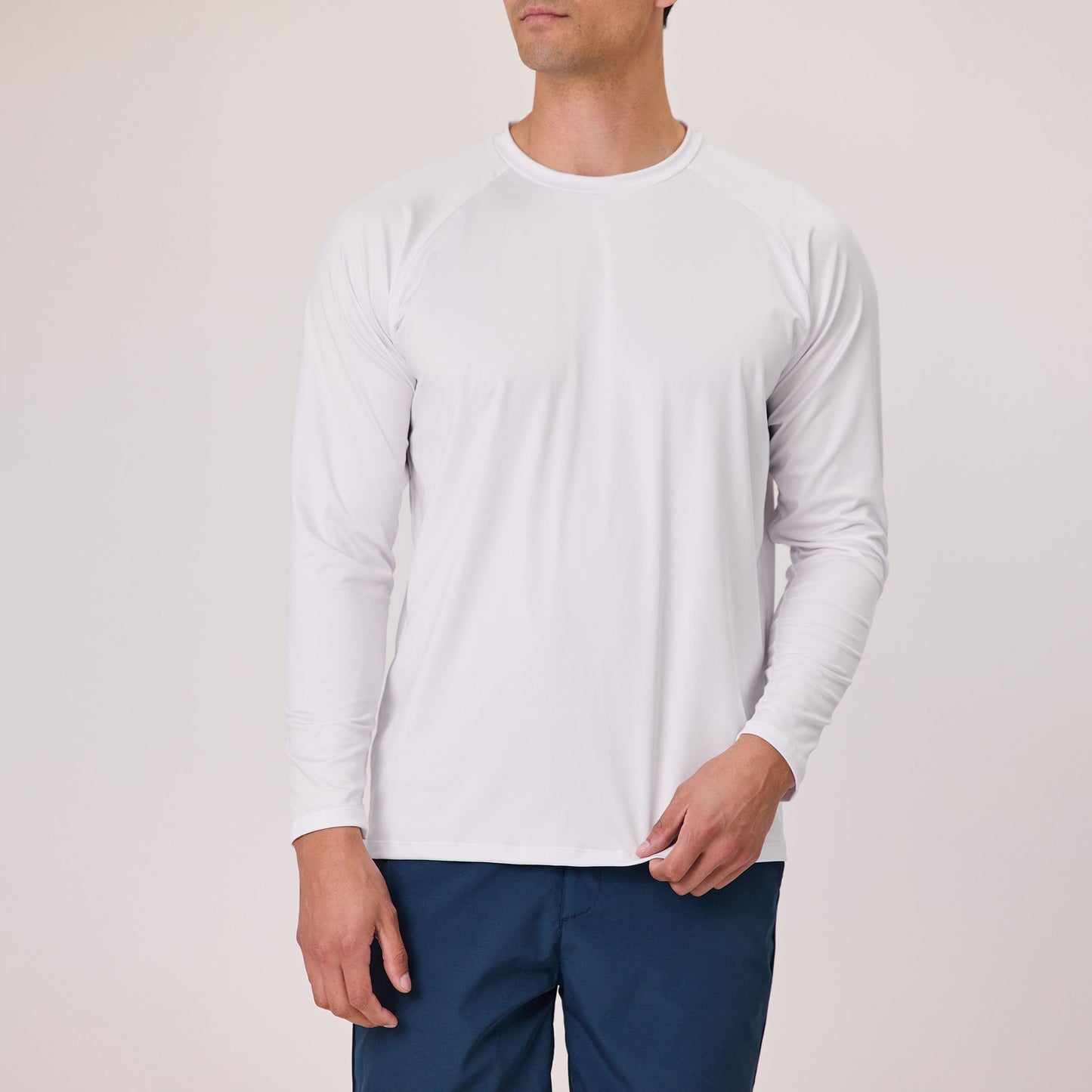 Mens Classic White LS Outbound Tee - Snapper Rock