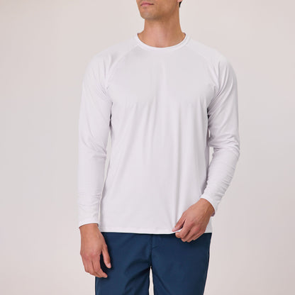 Mens Classic White LS Outbound Tee - Snapper Rock