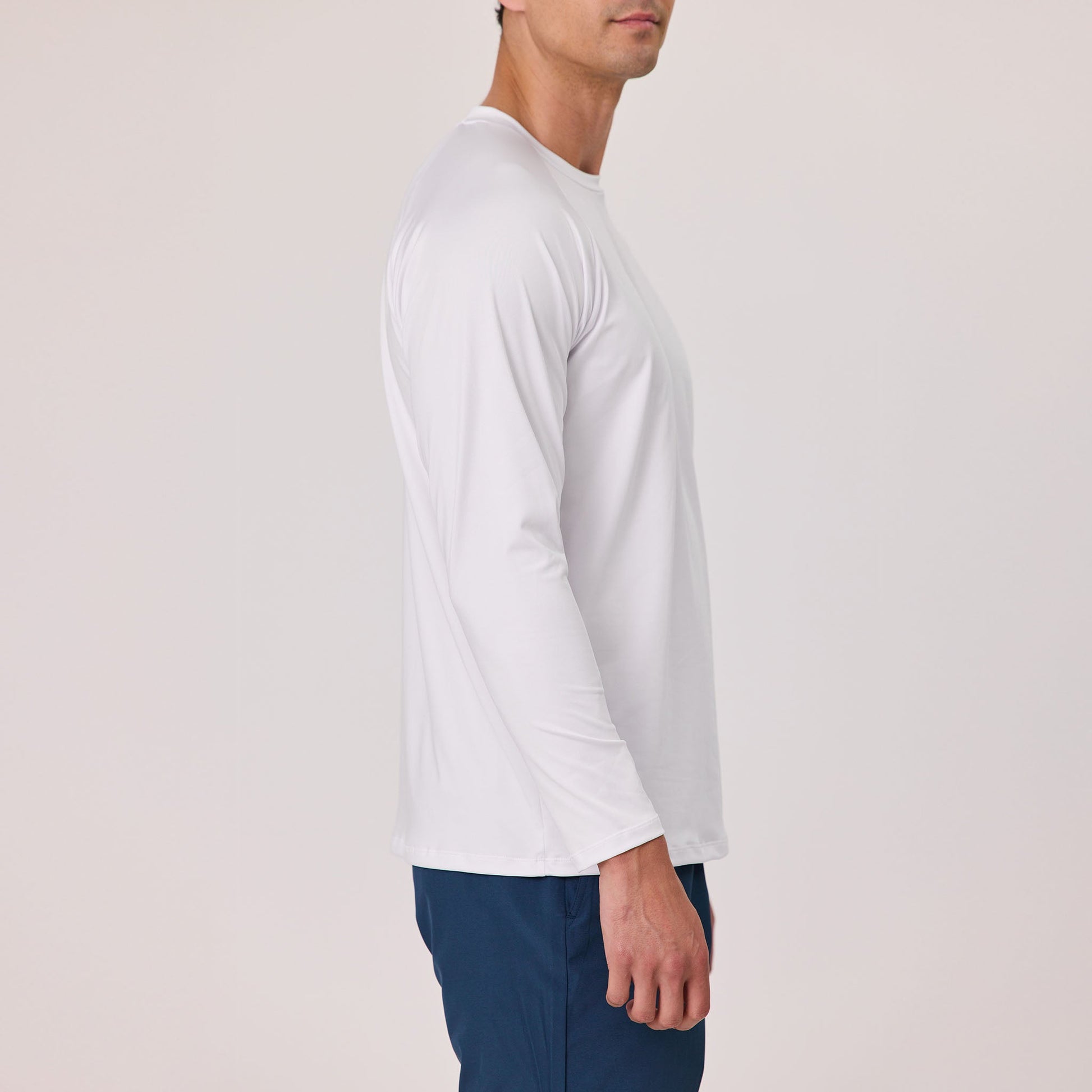 Mens Classic White LS Outbound Tee - Snapper Rock