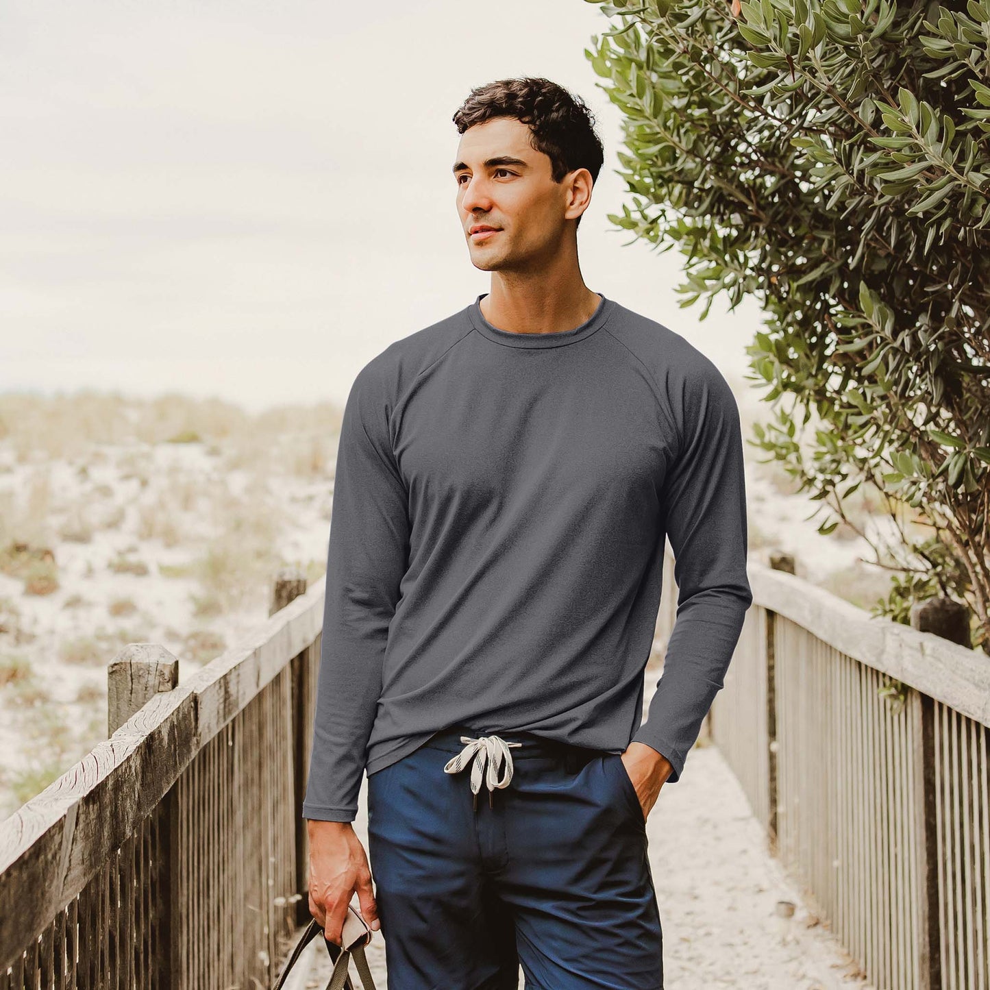 Mens Granite LS Outbound Tee - Snapper Rock